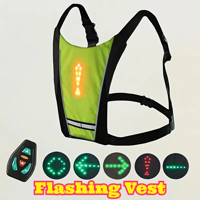 Running Visibility Gear - سترة أمان بإضاءة LED مع جهاز