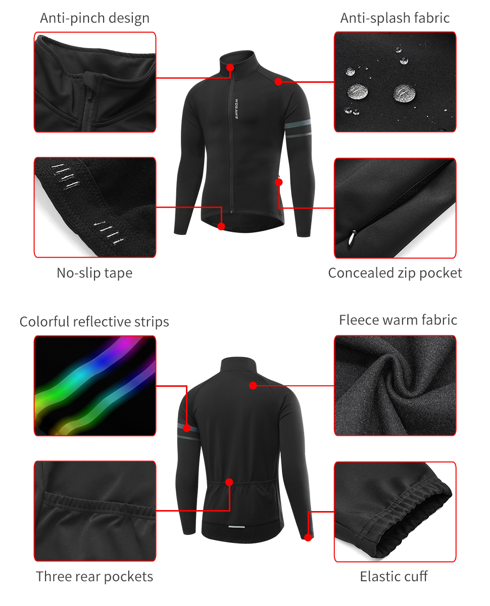 سترة WOSAWE للرجال شتوية حراري - مراجعة Running Gear Jacket وسعره